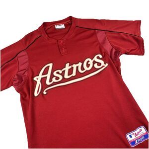 Vintage Astros Majestic Authentic Collection Jersey Size M‎ Red Houston Shirt
